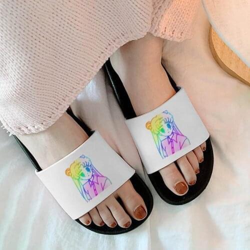 Women Sandals 2021 Fashion Flip Flops Female Bathroom Slipper Soft Anime Pattern Anti-slip Home Floor Slides Lady Summer Shoes