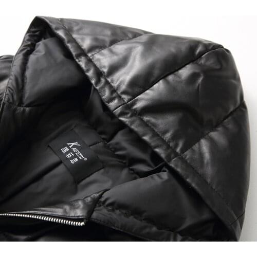 Genuine Leather Vest 100% Sheepskin Coat 2020 Autumn Winter Jacket Women Hooded Korean Down Jackets 4xl MY