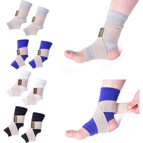 1 Pair Sports Compression Ankle Support Stabilizer Wrap Bandage