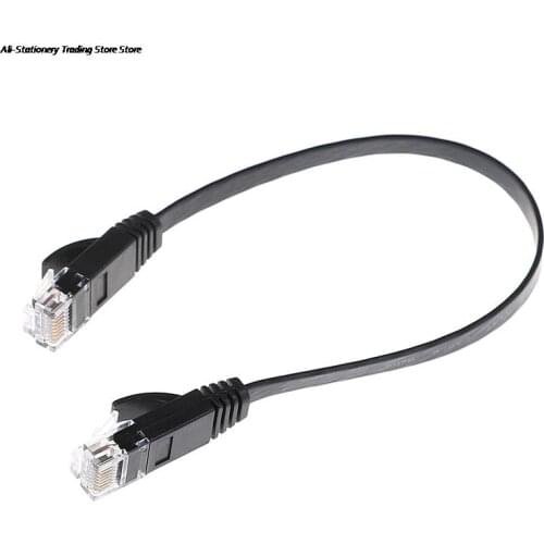 1pc 30cm Cat6 Network Cable Patch Cord RJ45 Slim High-speed Computer Networking Cord