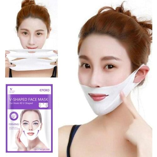 1PCS Firming Lift Face Mask Chin V Shaped Slimming Mask Chin Cheek Lifting Moisturizing Whitening Face Masks Skin Care