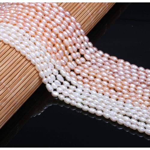 Natural Freshwater Pearl Beads High Quality irregular shape Punch Loose Beads for Jewelry Making DIY Necklace Bracelet 3-3.5mm