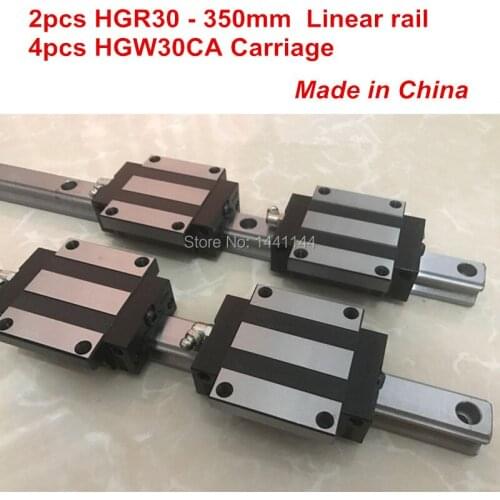 HGR30 linear guide: 2pcs HGR30 - 350mm + 4pcs HGW30CA linear block carriage CNC parts