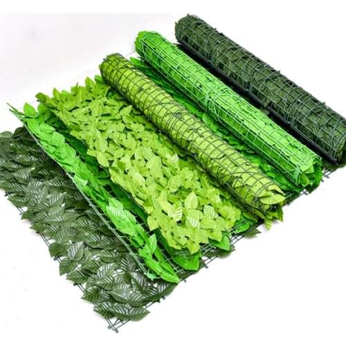 Artificial Grass Plant Wall Fake Flower Wall For Landscape Fence 50X300cm Simulated Leaf Home Outdoor Garden Decor