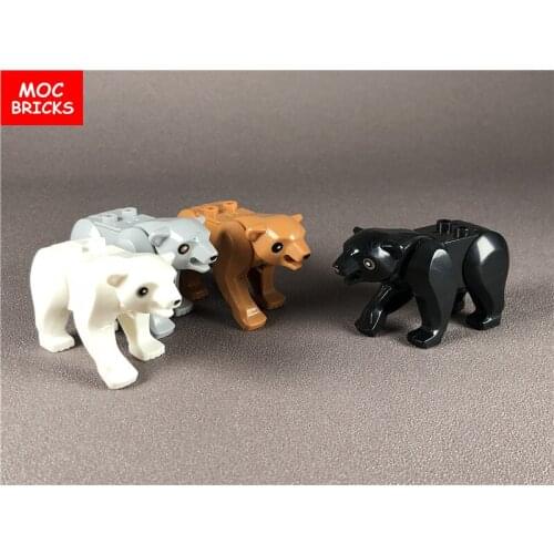 10pcs/lot MOC Bricks DIY Animal Bear DOLLS Figure accessory Educational building blocks bricks toys for children Xmas gifts