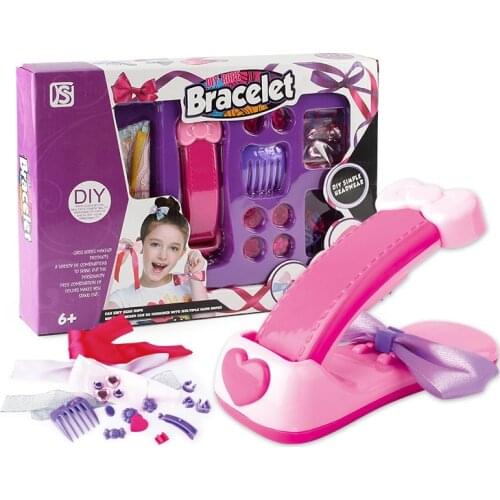 Kid Headgear Making Machine Toy DIY Headdress Hairpin Making Machine Christmas Girls Games Braided Hair Suit Dress Up Toy