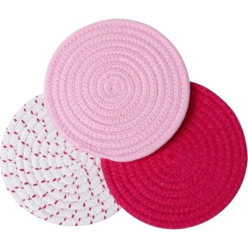 Potholders Trivets Set Thread Weave Stylish Coasters, for Cooking and Baking