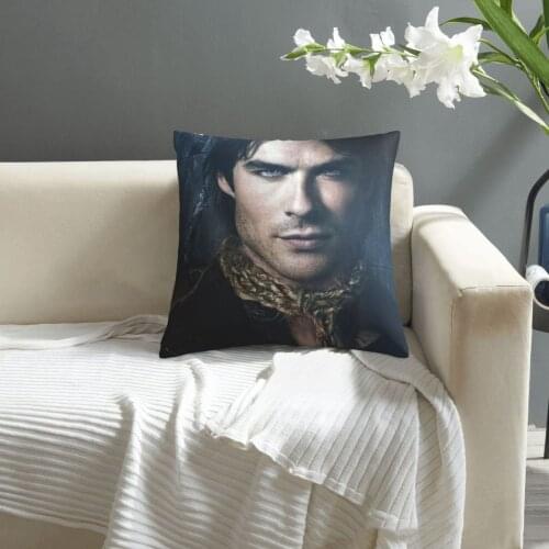 Damon Salvatore pillowcase printed cushion cover sofa waist pillow pillow cover