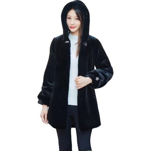 OKXGNZ Black Fur Coats