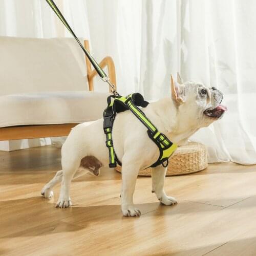 Strap Traction Rope Nylon Golden Retriever Reflective Type Explosion-proof Vest Chest Protector Dog Leash рулетка для собак