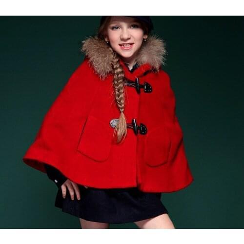 Girls Wool Coat Baby Girls Overcoat Woolen Bowknot Coat Fancy Girl Dress Coat Winter Princess Solid Wool Clothing 5 6Y 4C0587