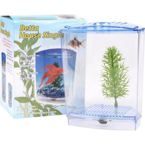 Transparent Fish Tank Betta Box Acrylic Fish Single Bowl Incubator Box for Fish Reptile Shrimp Turtle Betta Fish Accessories