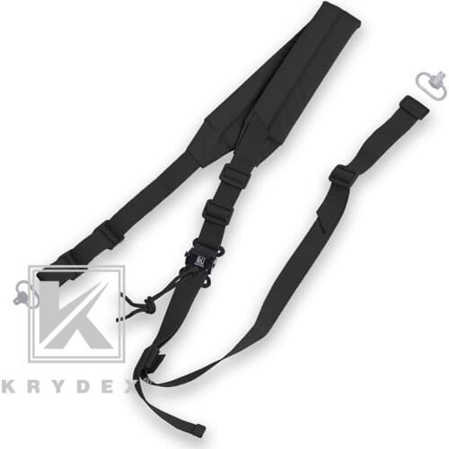 KRYDEX Tactics Rifle Wide Padded Sling Outdoor Shooting Hunting Adjustable Quick Detach Firearms Wide Padded 2 Point Fixed Belt