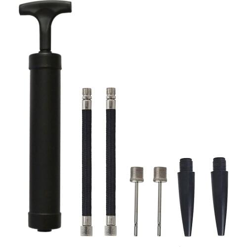 Hand Pump,10 INCH Air Pump Inflator for Soccer Ball,Basketabll,Football and Volleyball,with Rubber Hose,Plastic Tap and Pin Nedd