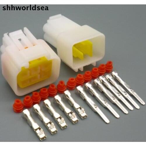 Shhworldsea 6 Pin 2.3MM FW-C-6M-B FW-C-6F-B car Waterproof Electrical Wire Connector Plug Auto modification Connectors socket