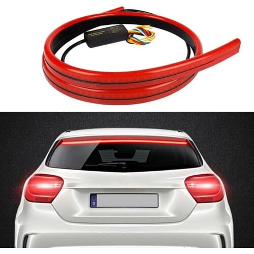 40'' Car Styling Trunk Tail Brake Light High Mount Additional Stop Rear Tail LED Strip Running Turn Signal Accessories For Auto
