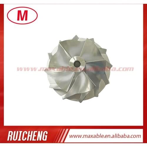 TD04 43.00/56.00 mm 6+6blades Revers high performance turbocharger billet/milling/aluminum 2618 compressor wheel for 49477-02220