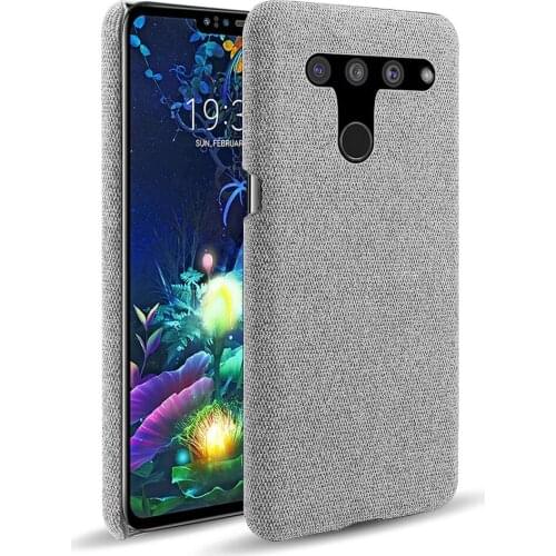 Cloth Cases For LG V50 ThinQ Case Slim Retro Cloth Hard Cover For LG V50 V 50 LGV50 ThinQ 5G 6.4" Coque Funda Capa