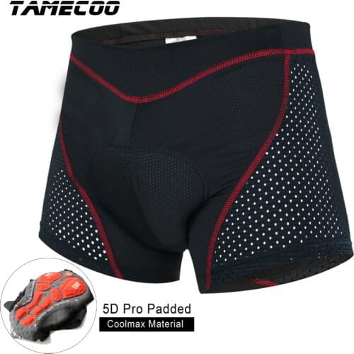 Tamecoo Cycling Shorts Upgrade Mesh Cycling Underwear MTB Shorts Bike Bicycle Underwear 5D Gel Pad Shockproof Cycling Underpant