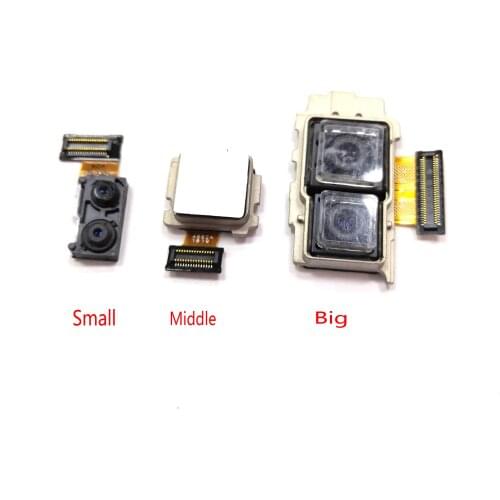 Original front small facing camera middle big back real rear camera Replacement Repair Part For LG V40