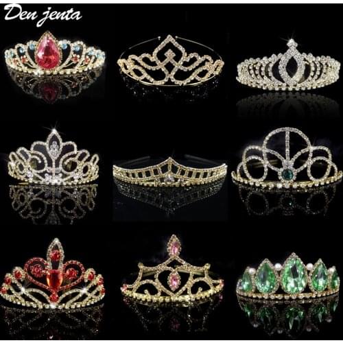 Fashion Princess Crowns and Tiaras Headband Crystal Rhinestone Bridal Tiara Gold Wedding Hair Accessories Women Hair Jewelry