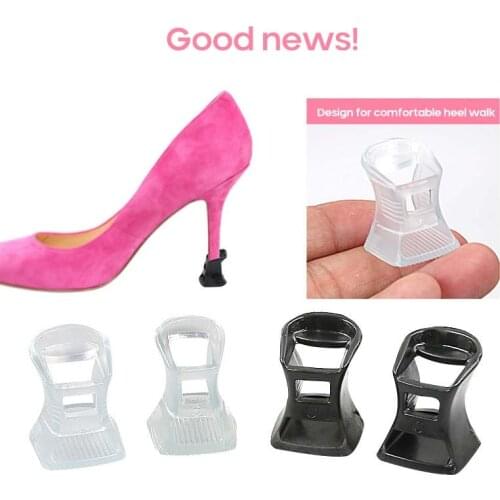 1 Pair PVC High-heeled Shoes Non-slip Protective Cover Latin High-heel Dance Cover Heel Anti-wear Plug Women Heel Cover Plug