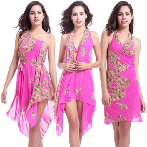 10 In 1 Multi - Wear Transparent Stretch Mesh 2016 Convertible Infinite Dress Magic Beach Women Pareo