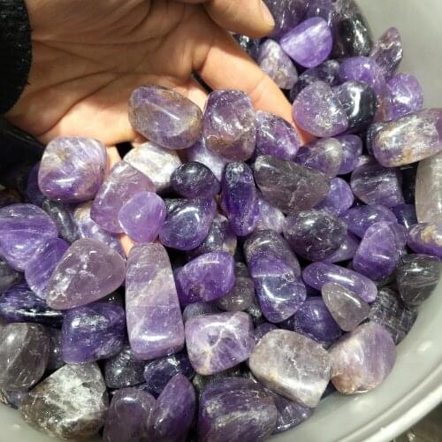 1000g Natural purple crystal processing polished quartz stone gravel as aquarium decoration wedding decoration aquarium