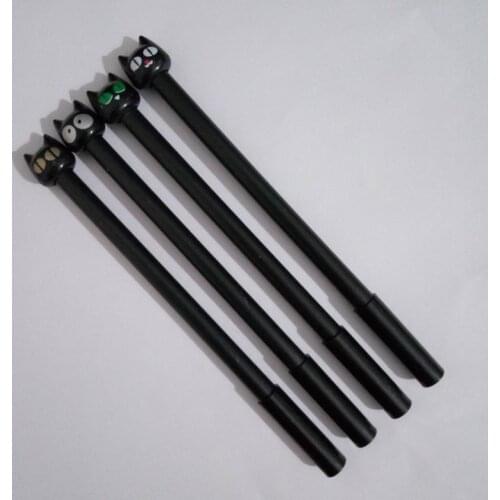 Wholesale 500PCS Fashion Black Cat Gel Pen Kawaii Korean Stationery Creative Gift School Supplies