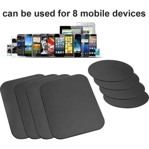 8pcs Metal Plates Sticker Car Mount Replace Metal Adhesive Plate For Magnetic Phone Car Holder Super Thin Steel Insert Plate