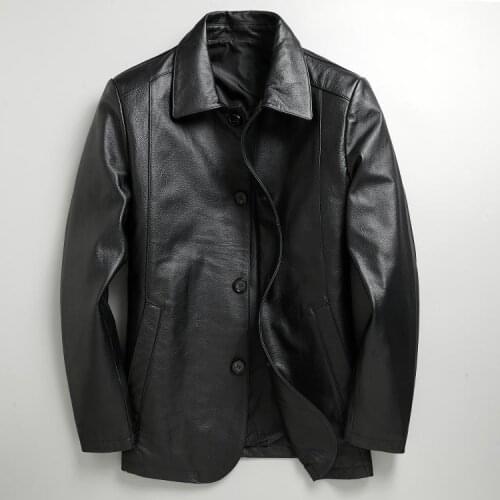 Free shipping.Brand men classic casual genuine leather suits.business men cowhide coat,quality fathers leather clothes