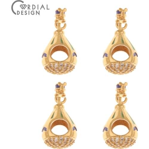 Cordial Design 20Pcs 10*19MM Jewelry Accessories/CZ Pendant/Hand Made/Bracelets Making/Jewelry Findings & Components/DIY Charms