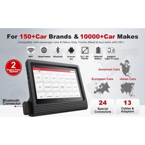 LAUNCH X431 V+ V4.0 V PLUS PRO Bi-Directional Full Systems Diagnostic Scan Tool auto obd 30+ Reset Functions Key Program