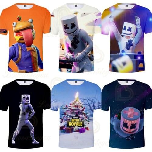 Fortnite Victory Royal 6 To 19 Years Kids Hero Tshirt Battle Royale 3D T-shirt Boys Girls Cartoon Tops Teen Clothes