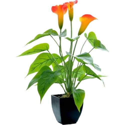 Ornaments Flower Greenery Decoration Plant Bonsai For Home Office Bedroom Desk Center With Basin Calla Lily Artificial Flowers