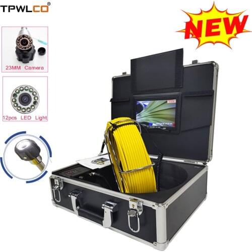20-50m Cable Pipe Video Camera 7 Inch 23MM Endoscope Waterproof Industrisl Drain Sewer Pipeline Inspection Support DVR