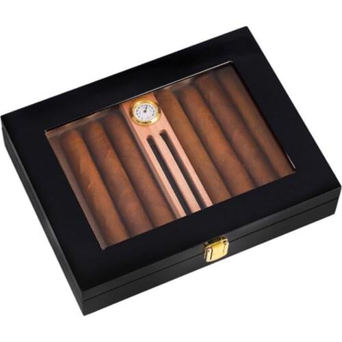 Smoking Accessories Cedar Wood Box Travel Cigar Humidor W/Humidifier Hygrometer Cigar Case Box Cigarette Cigars Humidors