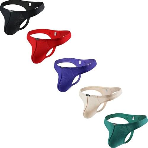 IKingsky Mens Stretch Bulge Thong Sexy Low Rise T-back Underwear