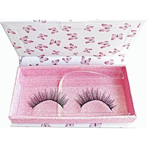 W Series Butterfly Box Style 2 Natural Simulation Of Thick Curling Makeup Chemical Fiber Purely Handmade Wholesale Eyelashes Set