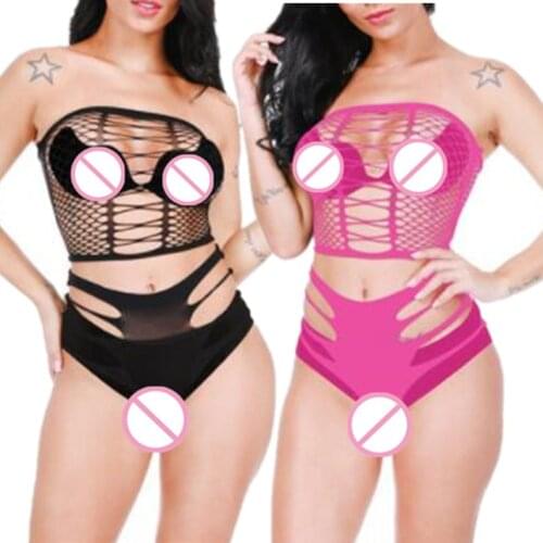 NEW Sexy Lingerie Set Fishnet Bodysuit Hollow Nightwear Caisuit Sexy Net Nightdress Women Bodystocking Sexy Costums Dropshipping