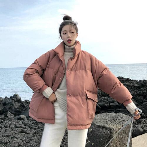 New Winter Korean-Style Woman Cotton Dress Loose and All-match Cotton-Padded Jacket Fashion
