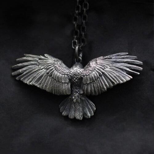 New Original Design Eagle Pendant Domineering Mens Trendy Fashion Silver Necklace Jewelry Accessories
