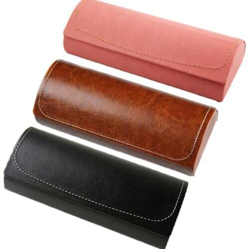 Solid Dust-proof Square Glasses Case Men Magnetic Glasses Box Holder Eyeglasses Waterproof Leather Box Hard Glasses Bags