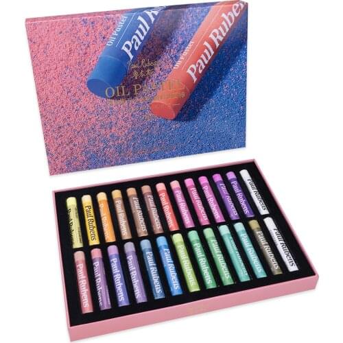 Paul Rubens Oil Pastel Set 24 Colors Graffiti Soft Pastel Drawing Pen for Artist School Stationery Supplies Crayon
