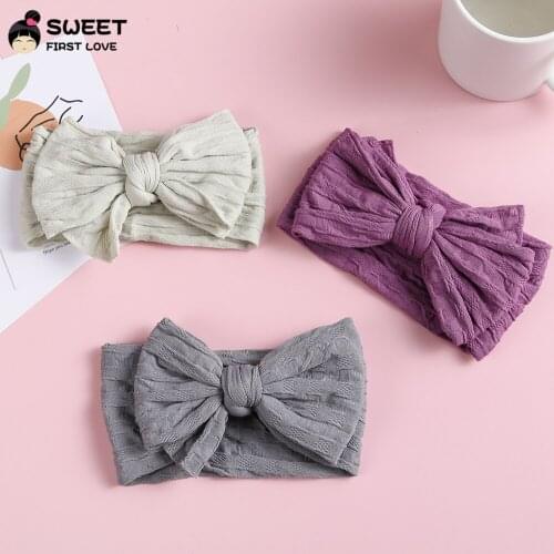 Baby Headband Newborn Kids Hair Band For Girls Bow Elastic Headbands Twisted Cable Design Turban Headware Baby Hair Accessories
