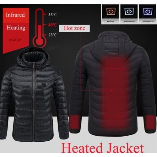 Sale Mens Intelligent Thermal Coat Womens Thermal Clothes Usb Heated Jacket Boy Winter Warm Body Fishing Charging Coat 2020