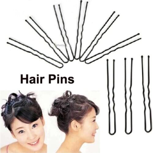 36pcs Metal Black Plated Thin U Shape Hair Pins 6 cm curl style Clips Barrette beauty women styling tools