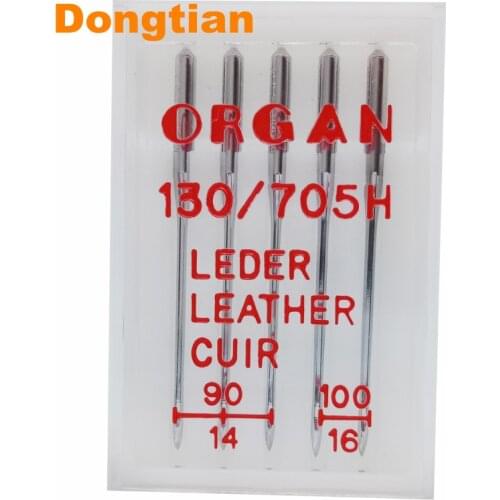 Top quality Household Sewing Machine Leather Organ Needles for Leather 5pcs/pack Mix Size 90 100
