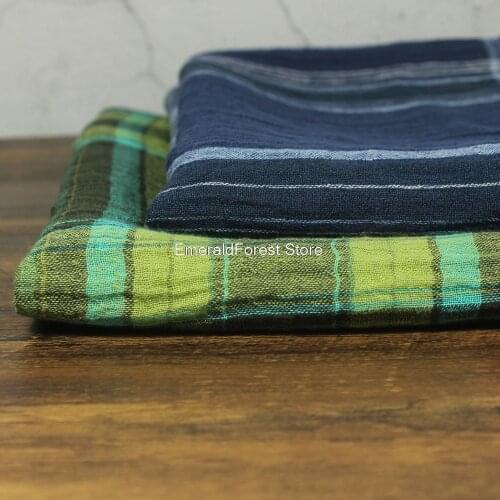 High-quality yarn-dyed cotton linen, drape-like washable cloth robe dress fabric