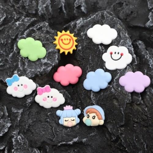 Hole Slipper Shoe Buckle Anime Cute Chars Croc Cloud sun girl Decoration Designer Accesoire Garden Shoe Decoration Fit Kid Gift